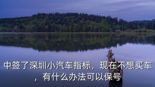 深圳有指標了怎么,有深圳上牌指標