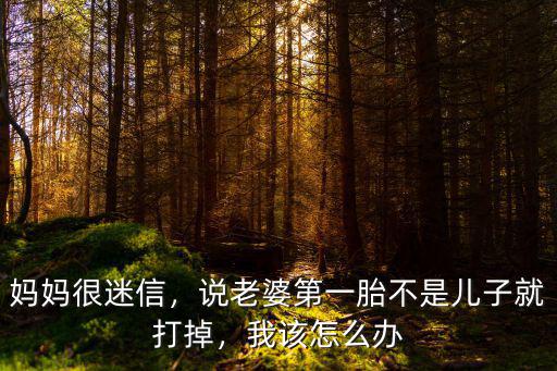 媽媽很迷信，說老婆第一胎不是兒子就打掉，我該怎么辦