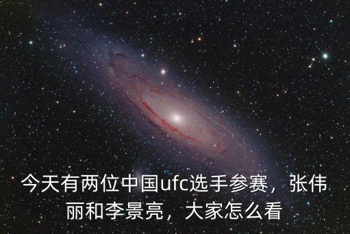 今天有兩位中國ufc選手參賽，張偉麗和李景亮，大家怎么看