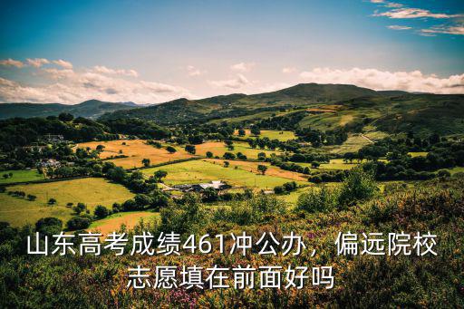 山東志愿沖穩保沖多少適合,山東高考成績461沖公辦