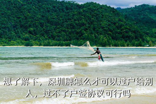 想了解下，深圳牌怎么才可以過戶給別人，過不了戶簽協議可行嗎