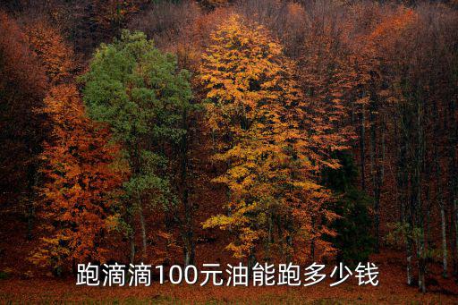 跑滴滴100元油能跑多少錢