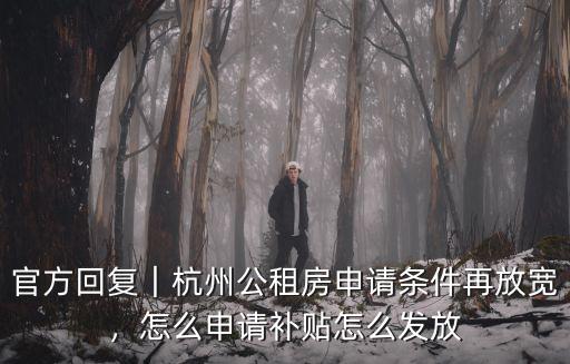 杭州政府發放多少租房補貼,杭州公租房申請條件再放寬