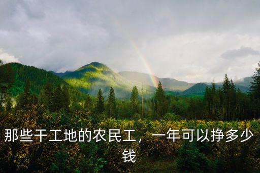 那些干工地的農民工，一年可以掙多少錢