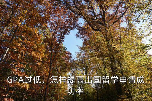 GPA過低，怎樣提高出國留學申請成功率