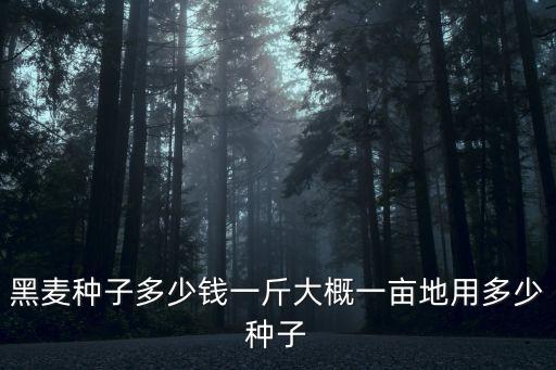 淄博小麥種子多少錢,黑麥種子多少錢一斤