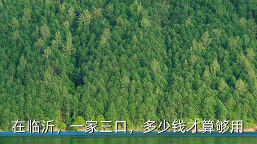 在臨沂，一家三口，多少錢才算夠用
