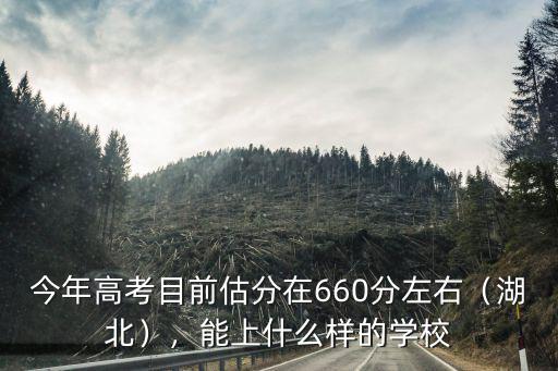 今年高考目前估分在660分左右（湖北），能上什么樣的學校