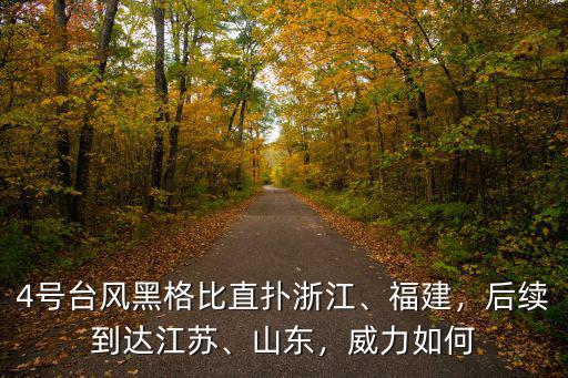 臺風多少號來浙江,4號臺風黑格比直撲浙江