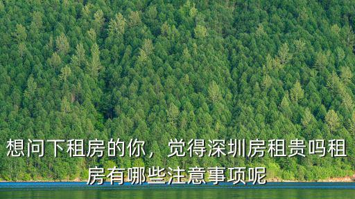 我想在深圳租房 一般房租是多少,想問下租房的你