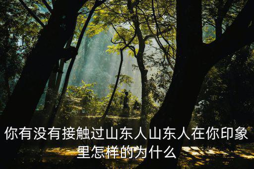 臺灣的山東人有多少,山東人在你印象里怎樣的