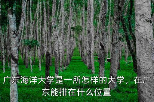廣東海洋大學是一所怎樣的大學，在廣東能排在什么位置