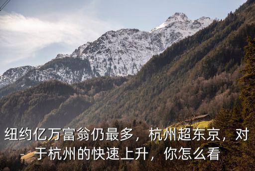 杭州多少千萬富翁,在杭州有多少錢就算富人呢
