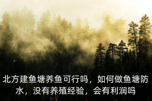 北方建魚塘養魚可行嗎，如何做魚塘防水，沒有養殖經驗，會有利潤嗎