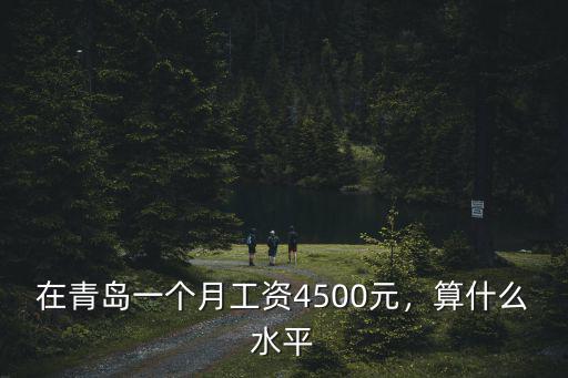 在青島一個(gè)月工資4500元，算什么水平