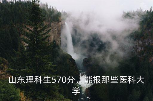 山東理科生570分，能報那些醫科大學
