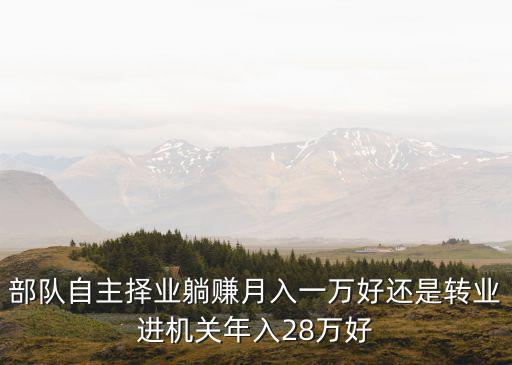 部隊(duì)自主擇業(yè)躺賺月入一萬好還是轉(zhuǎn)業(yè)進(jìn)機(jī)關(guān)年入28萬好