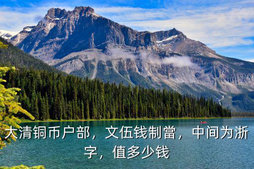 大清銅幣浙江二文價值多少錢,大清銅幣戶部