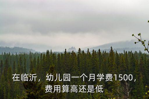 臨沂外教幼兒園學費多少,幼兒園一個月學費1500