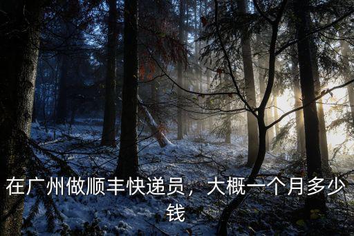 廣州送快遞有多少錢一月,快遞員送一份快遞能掙幾塊錢