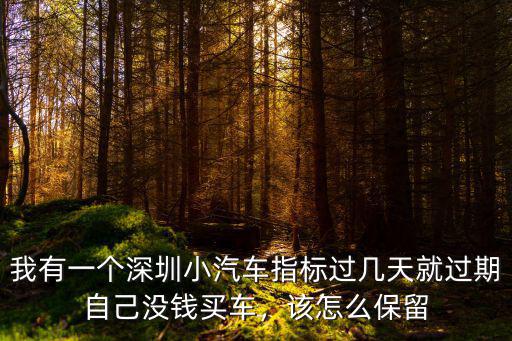 深圳上牌指標怎么延長,有深圳上牌指標