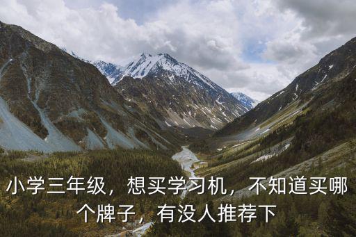 小學三年級，想買學習機，不知道買哪個牌子，有沒人推薦下
