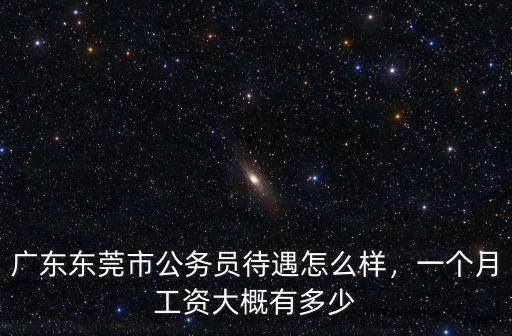 廣東警察工資一個月多少錢,廣東東莞市公務員待遇怎么樣