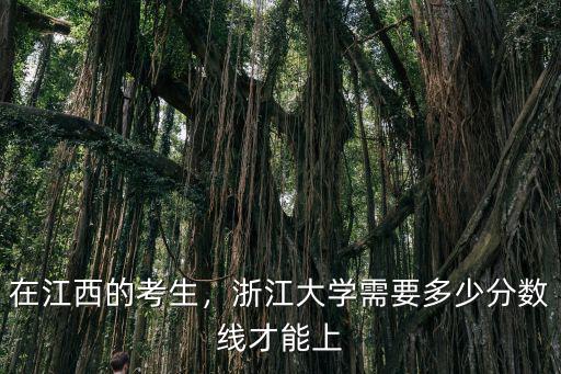 在江西的考生，浙江大學需要多少分數線才能上