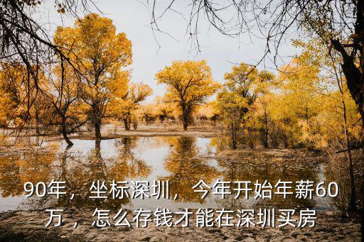 90年，坐標深圳，今年開始年薪60萬 ，怎么存錢才能在深圳買房