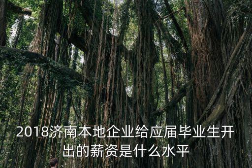 2018濟南本地企業給應屆畢業生開出的薪資是什么水平