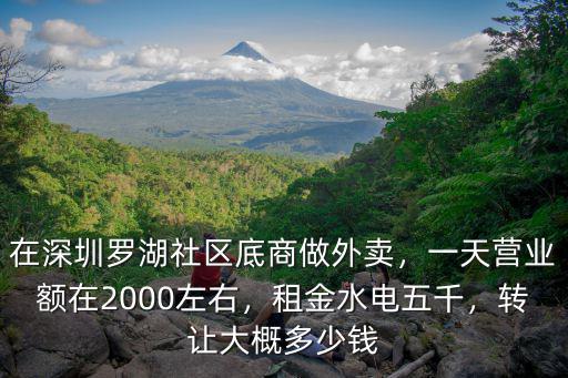 深圳店轉讓費多少錢,轉讓大概多少錢