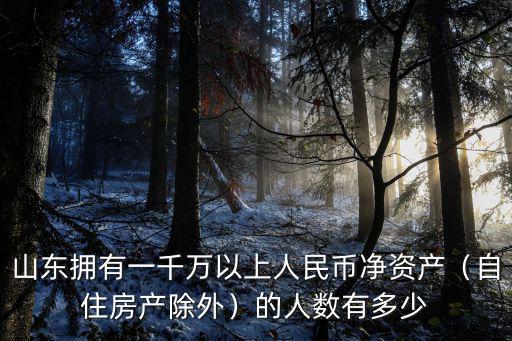 山東首富有多少錢2015,的人數(shù)有多少