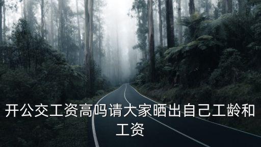 廣州開公交車的工資是多少,開公交工資高嗎