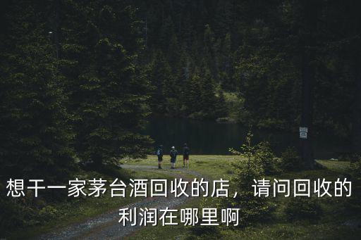 想干一家茅臺酒回收的店，請問回收的利潤在哪里啊
