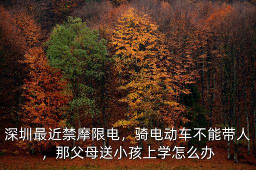 深圳最近禁摩限電，騎電動車不能帶人，那父母送小孩上學怎么辦