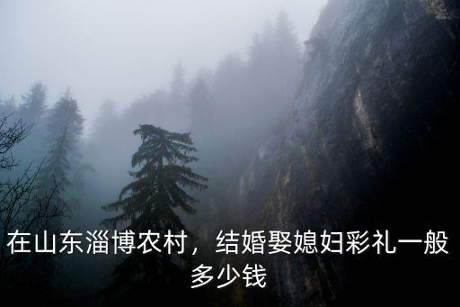 在山東淄博農村，結婚娶媳婦彩禮一般多少錢