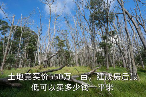 土地競(jìng)買價(jià)550萬一畝，建成房后最低可以賣多少錢一平米