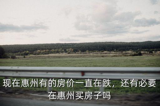 現在惠州有的房價一直在跌，還有必要在惠州買房子嗎