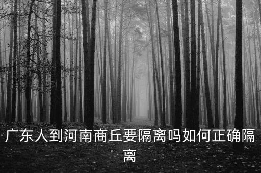 廣東人到河南商丘要隔離嗎如何正確隔離