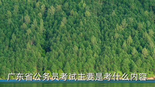 廣東省公務員考試主要是考什么內容