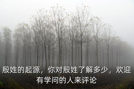 山東夏津有多少殷姓人口,你對殷姓了解多少
