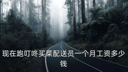 現(xiàn)在跑叮咚買菜配送員一個月工資多少錢