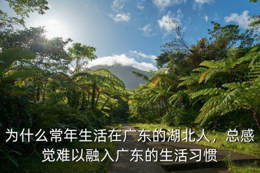為什么常年生活在廣東的湖北人，總感覺難以融入廣東的生活習慣