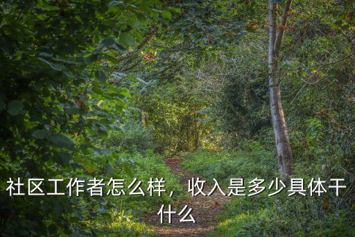 杭州灣社區專職工作者工資大約多少,社區工作者怎么樣