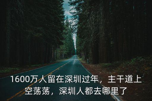 1600萬人留在深圳過年，主干道上空蕩蕩，深圳人都去哪里了