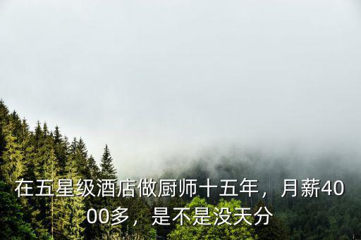 在五星級酒店做廚師十五年，月薪4000多，是不是沒天分
