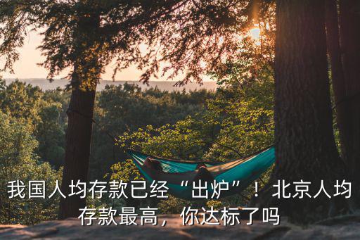 寧波人均存款多少錢,我國人均存款已經出爐