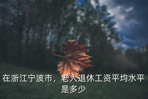 浙江40年工作退休工資多少,老人退休工資平均水平是多少
