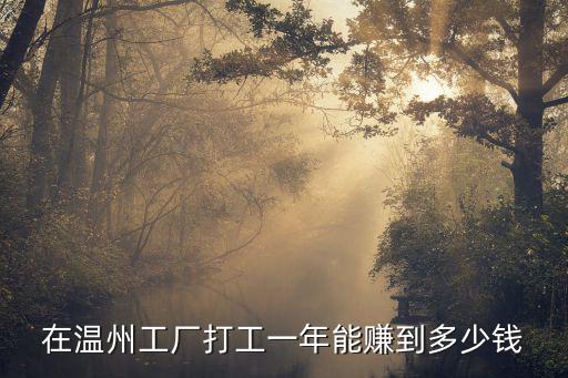在溫州工廠打工一年能賺到多少錢