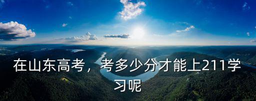 在山東高考，考多少分才能上211學習呢